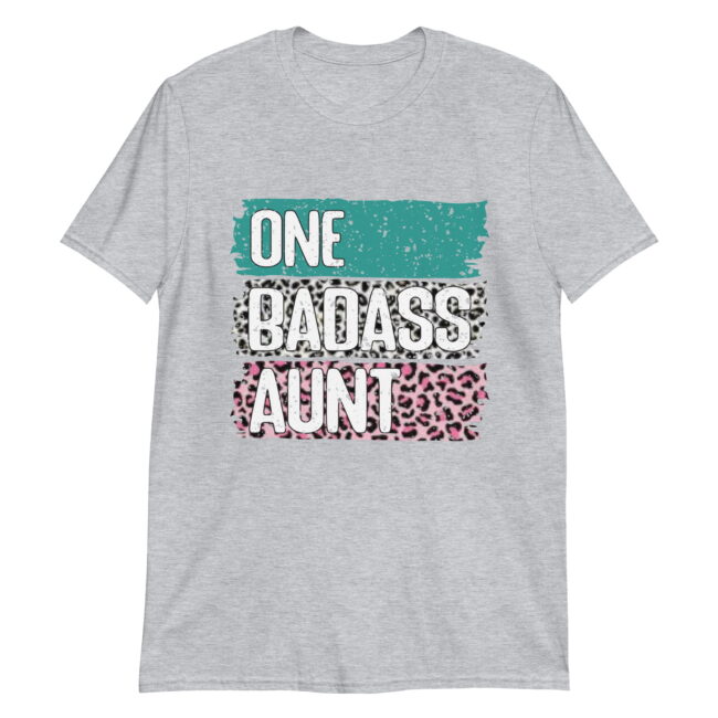 One Badass Aunt. Camiseta de manga corta unisex - Imagen 4